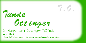 tunde ottinger business card